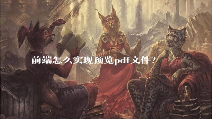 前端怎么实现预览pdf文件？