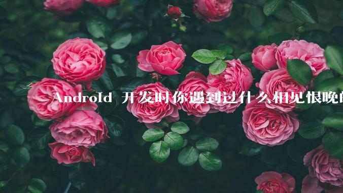 Android 开发时你遇到过什么相见恨晚的工具或网站？