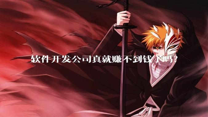 软件开发公司真就赚不到钱了吗？