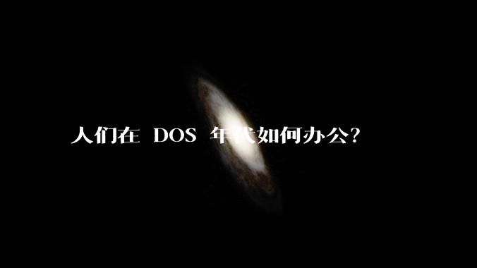 人们在 DOS 年代如何办公？