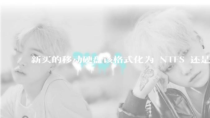 新买的移动硬盘该格式化为 NTFS 还是 exFAT？